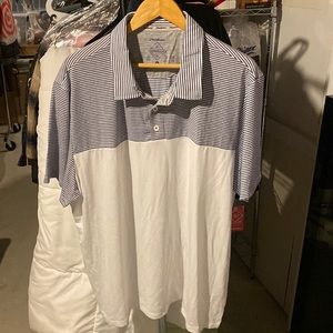 BOCA STRIPED PERFORMANCE POLO, final sale give as gift. Doesn’t fit.